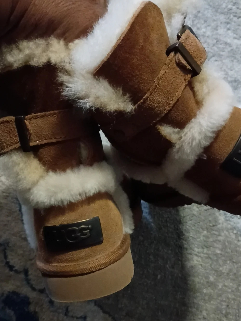 Classic Brown Suede Shearling UGG Winter Boots
